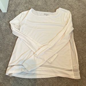 Athleta long sleeve shirt with mesh paneling